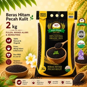 Beras Hitam 2kg (Pecah Kulit)