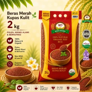 Beras Merah 2kg (Kupas Kulit)
