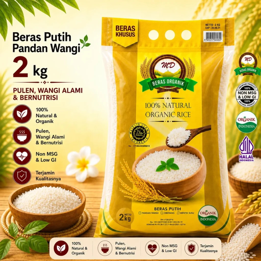 Beras Putih Pandan Wangi 2kg